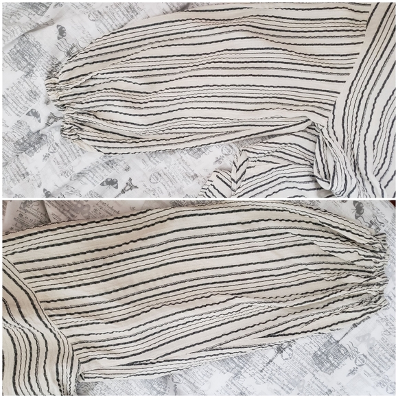 Free People Striped Tunic Off White and Dark Grey - Picture 9 of 14